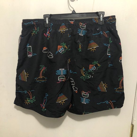 Jake Austin Drinks Beach Vacation Swim Shorts Large - Picture 2 of 2